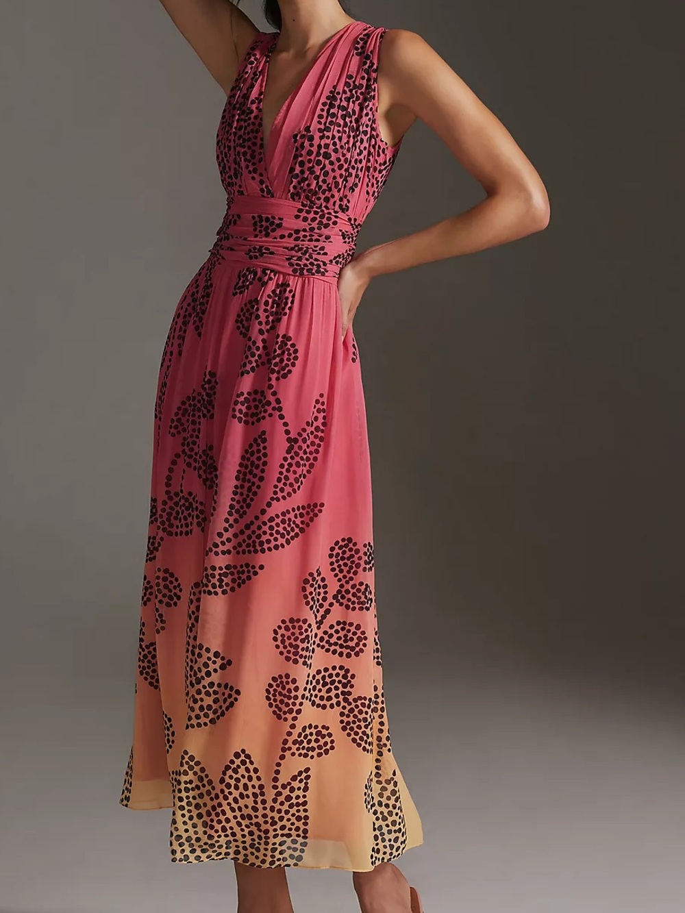 Anthropologie Verb by Pallavi Singhee V-neck Ombre Maxi Dress Small